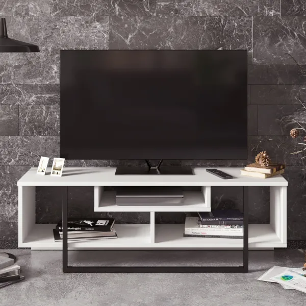 ASIR TV stolík ASAL 120 bielo-čierny