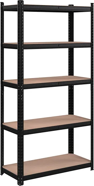 SONGMICS Regál s vysokou nosnosťou 180 x 90 x 40 cm čierny