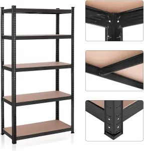SONGMICS Regál s vysokou nosnosťou 180 x 90 x 40 cm čierny