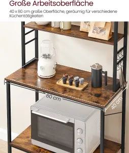 SONGMICS Priemyselný kuchynský regál 6 políc