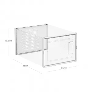 SONGMICS Úložné boxy stohovateľné priehľadné 18 ks