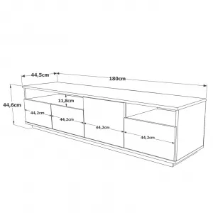 Hanah Home TV stolek FR5 180 cm borovice/bílý