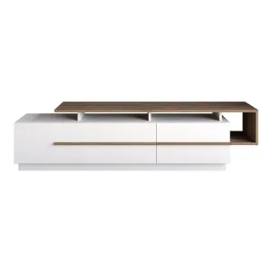 TV stolík Pia - Walnut, White