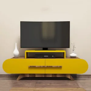 TV stolík Rose Walnut Yellow