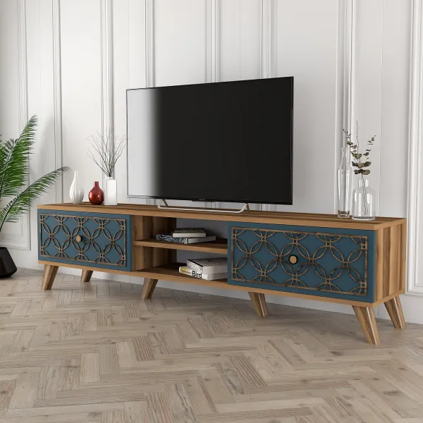 TV stolík Class - Walnut, Chalcedony