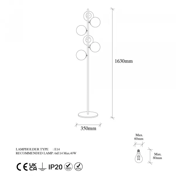 ASIR Stojacia lampa FAZLI - 10510