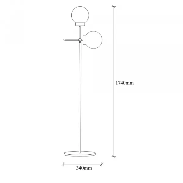 ASIR Stojacia lampa MUDONI - MR - 955 zlatá