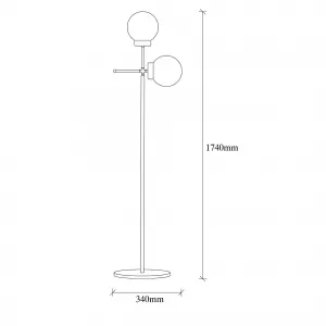 ASIR Stojacia lampa MUDONI - MR - 955 zlatá
