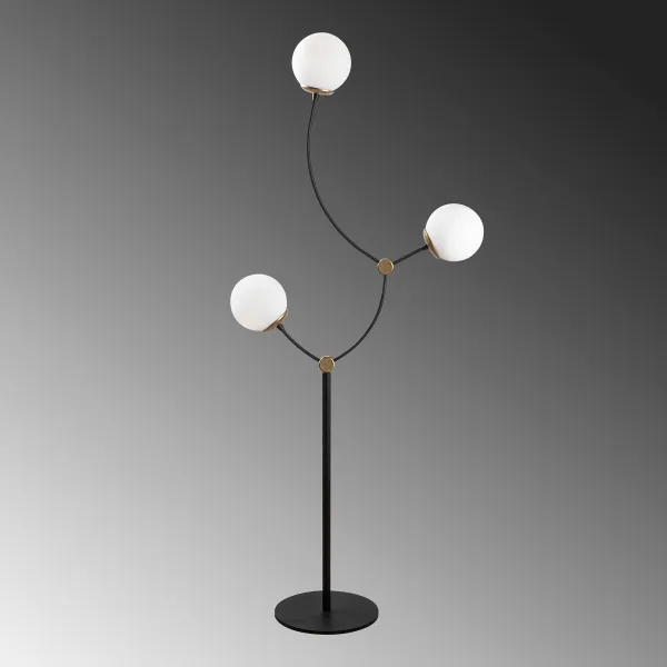 ASIR Stojacia lampa KROMOZOM - 4001 čierna biela