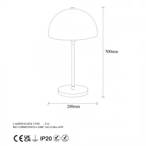 ASIR Stolná lampa VARZAN - 10856 čierna