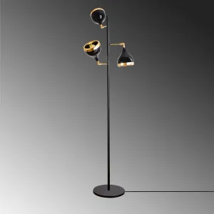 ASIR Stojacia lampa YILDO - 7022 čierna zlatá