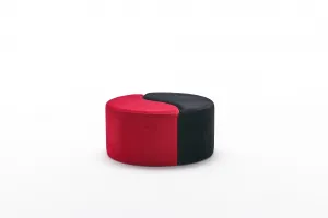 Taburette Alis Pouf Červená a čierna