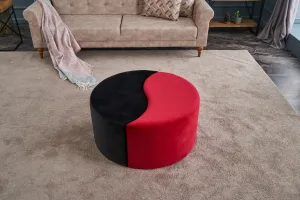 Taburette Alis Pouf Červená a čierna
