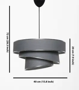 ASIR Luster COUPER antracitovo strieborný