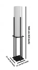 Opviq Stojací lampa Nora III černá