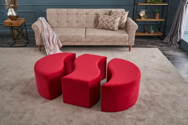 Stolička Alya Pouf Red