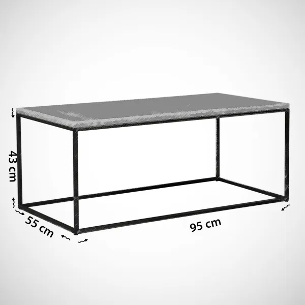 Kalune Design Konferenční stolek Cosco bílo-černý