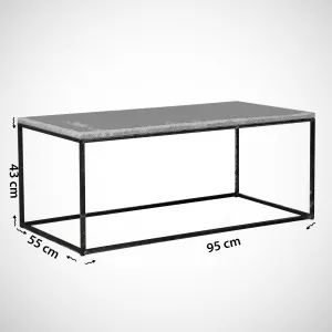 Kalune Design Konferenční stolek Cosco bílo-černý