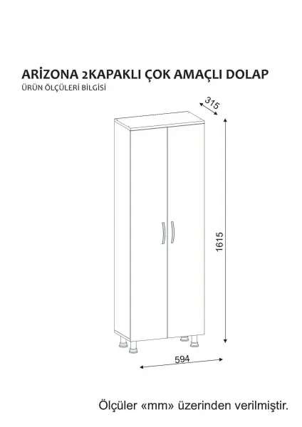Arizona Kapak White 2 šatníková skriňa