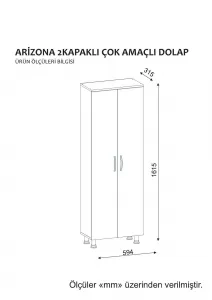 Arizona Kapak White 2 šatníková skriňa