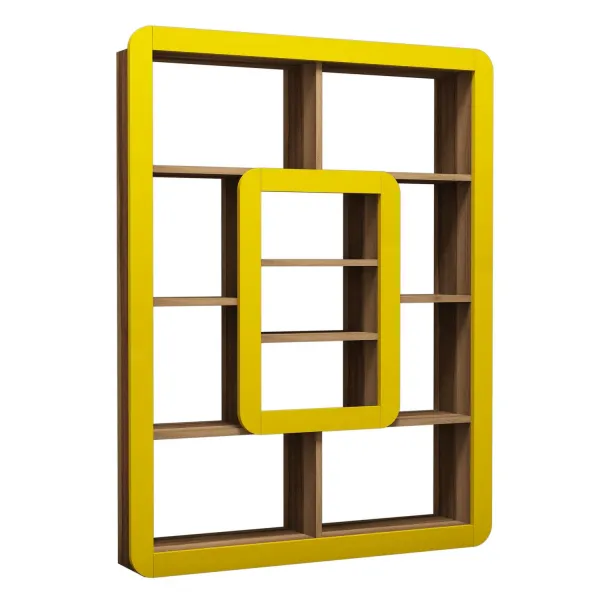 Knižnica Orkide Yellow a Walnut
