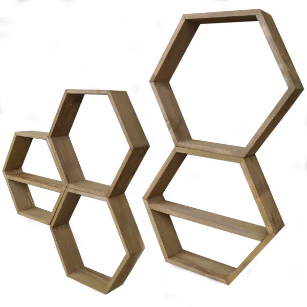 Nástenná polica Hex003