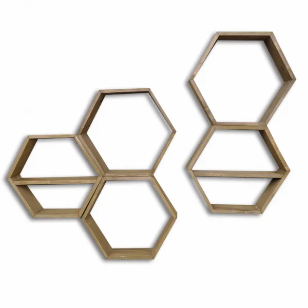 Nástenná polica Hex003