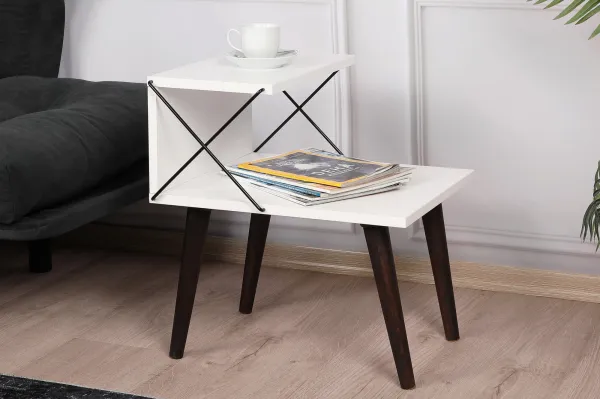 Nočný stolík Cross White