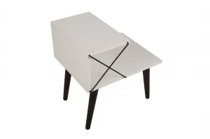 Nočný stolík Cross White