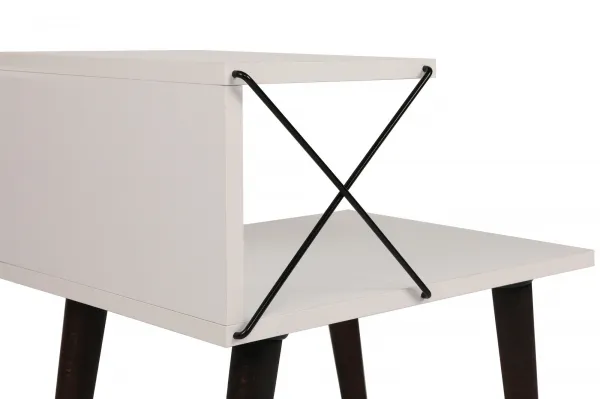 Nočný stolík Cross White