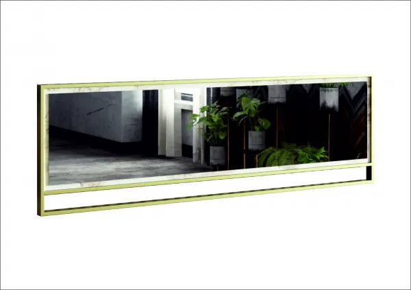 Decorative Wooden Mirror Polka 2 - White