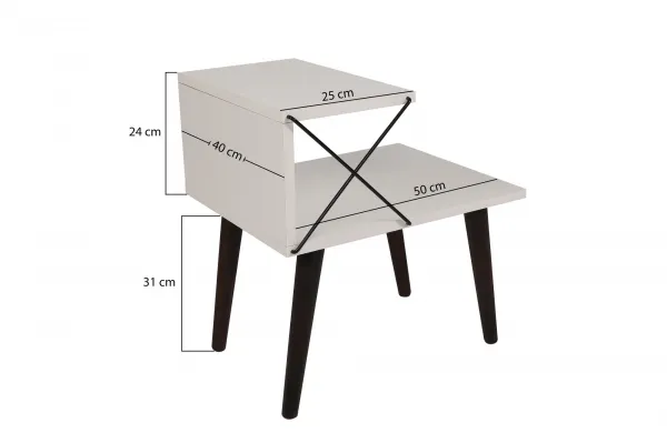 Nočný stolík Cross White