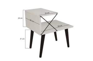 Nočný stolík Cross White