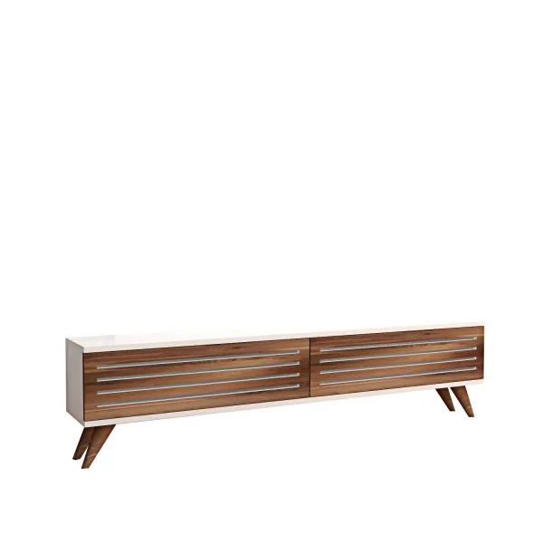 TV stolík Hill - Walnut, White