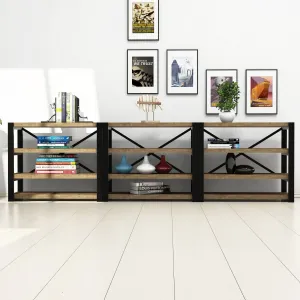 Konzolový stolík Prof - Walnut, Black