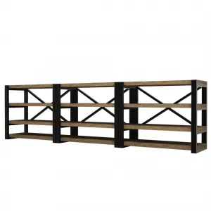 Konzolový stolík Prof - Walnut, Black