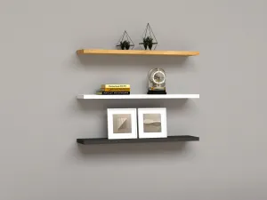 Kalune Design Sada 3 nástěnných polic Boss dub safírový/antracitová/bílá