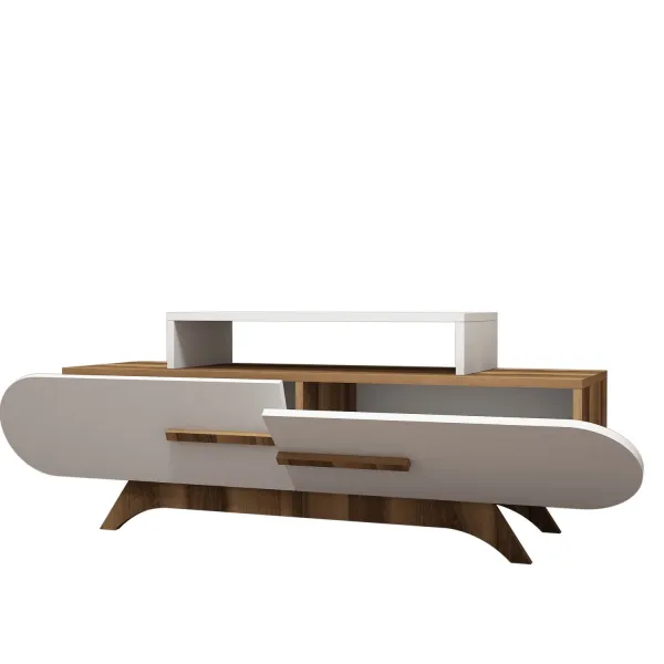 TV stolík Rose Walnut White