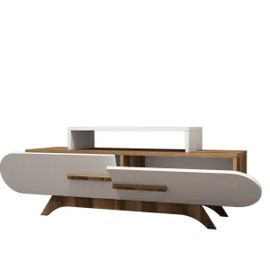 TV stolík Rose Walnut White