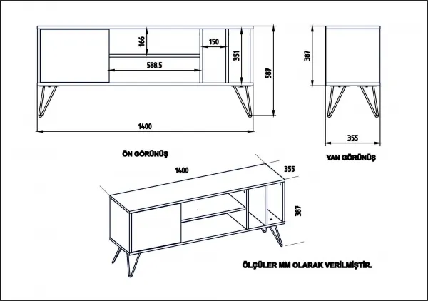 TV stolík Mistico Orech