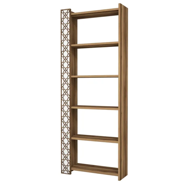 Knižnica City - Walnut, White