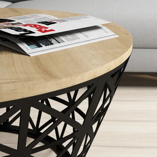 Konferenčný stolík Stil Metal Ferforje - Oak