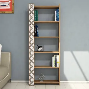 Knižnica City - Walnut, White