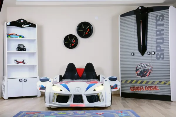 ASIR Detská posteľ auto CAR biela