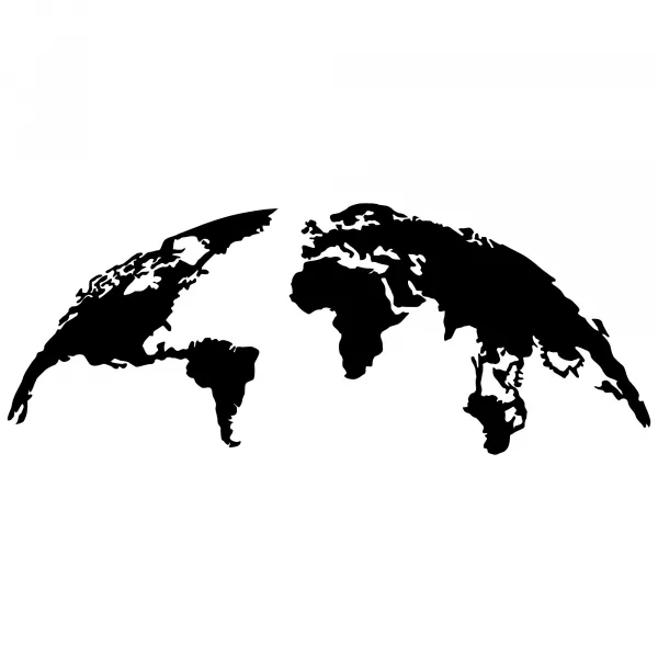 Dekoratívny kovový doplnok na stenu World Map Large