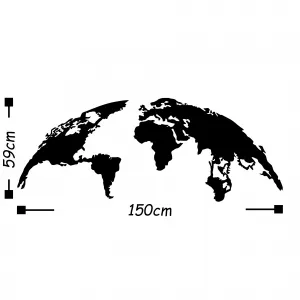 Dekoratívny kovový doplnok na stenu World Map Large