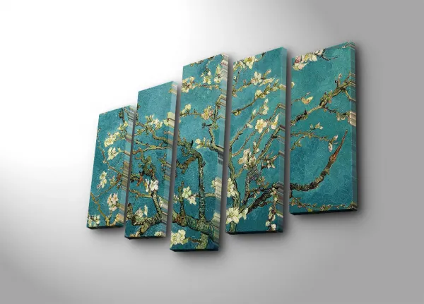 ASIR Súbor obrazov na plátne reprodukcia ALMOND BLOSSOM V. V. GOGH 105 cm