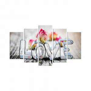 ASIR Súbor obrazov LOVE 110 cm MDF