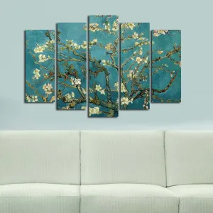 ASIR Súbor obrazov na plátne reprodukcia ALMOND BLOSSOM V. V. GOGH 105 cm