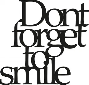 ASIR Kovová dekorácia na stenu DON'T FORGET FOR SMILE 70 cm